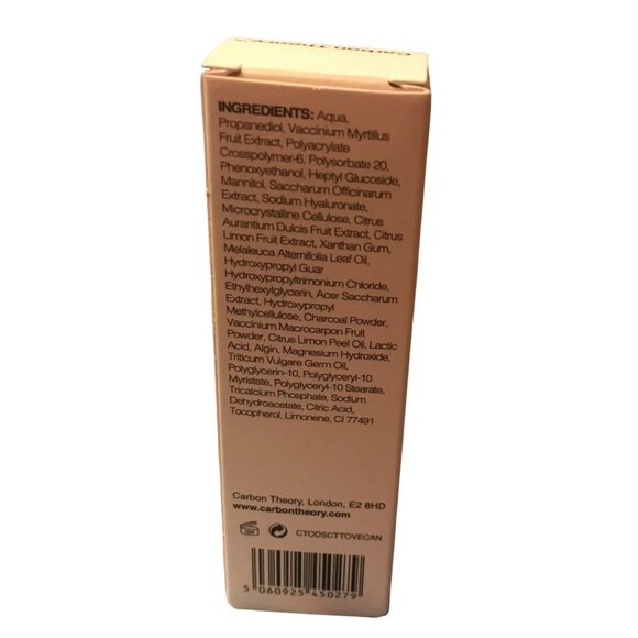 Carbon Theory Charcoal Tea Tree Oil & Vitamin E Overnight Detox Serum 30ml Vegan - Picture 4 of 5
